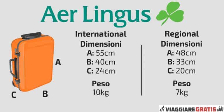 Dimensioni e peso del bagaglio a mano Aer Lingus