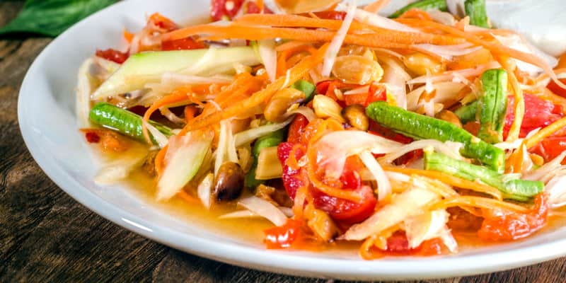 papaya salad cosa mangiare in thailandia