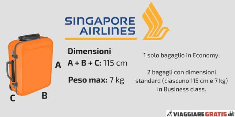 Come preparare il bagaglio a mano Singapore Airlines: peso e misure