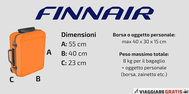 Guida al bagaglio a mano Finnair: franchigia, peso e dimensioni