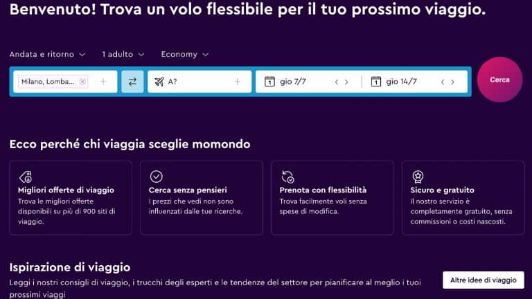 Momondo: come funziona e come trovare voli e hotel economici