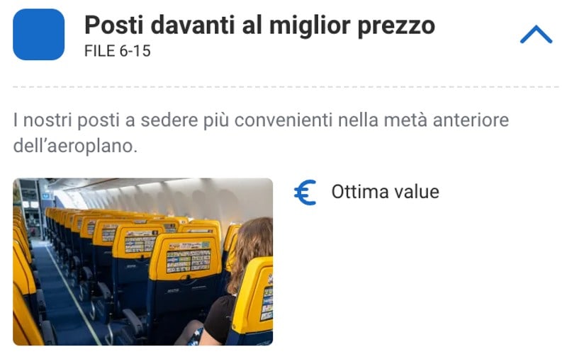 Ryanair posti davanti al miglior prezzo