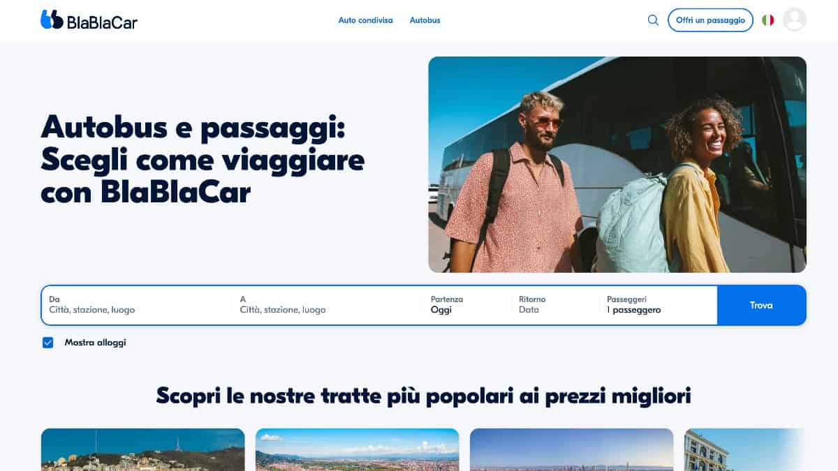 BlaBlaCar Italia carpooling