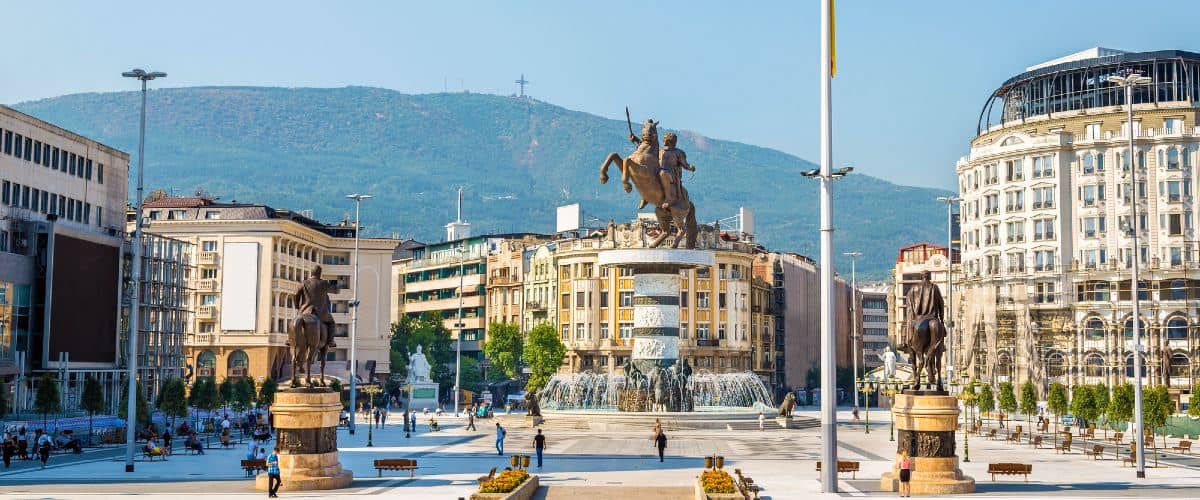 Macedonia Square statua Alessandro Magno Skopje